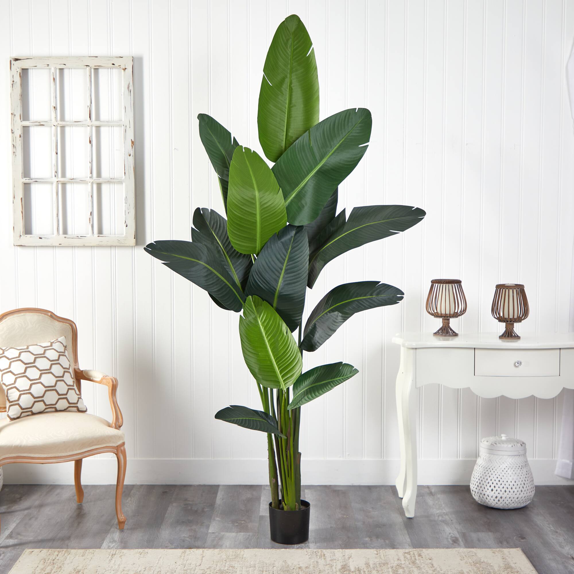 7ft. Potted Artificial Travelers Palm Tree